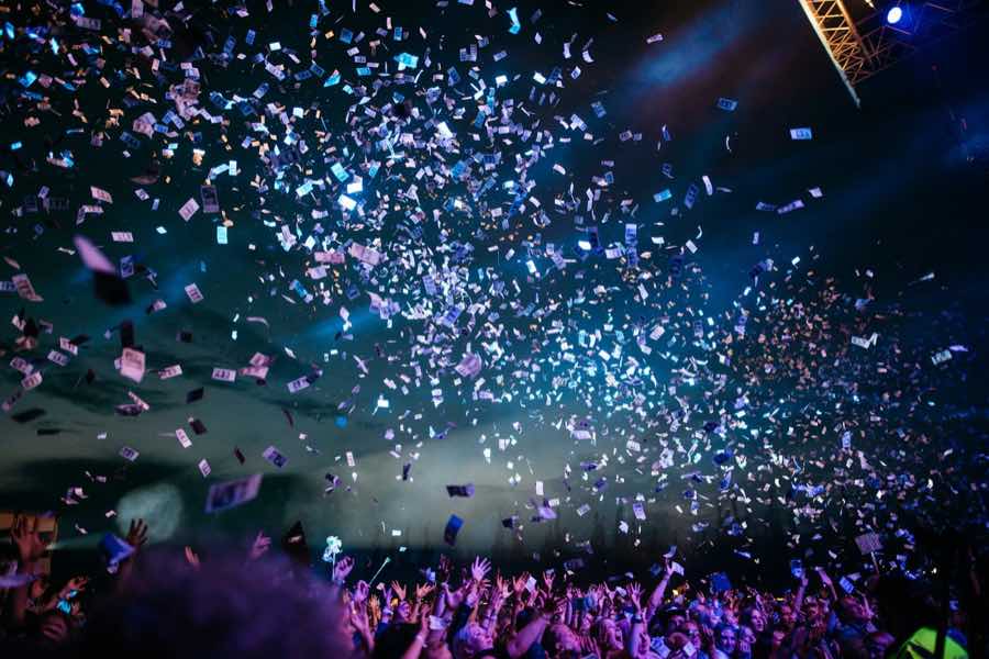 A crowd at a live show