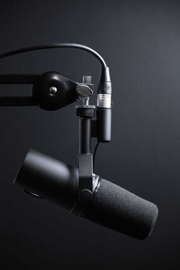 A broadcast microphone
